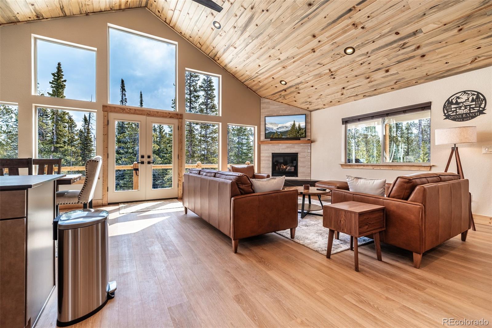 526 Porcupine Road Fairplay, CO 80440 - Photo 7 of 46 a living room with furniture a large window and wooden floor