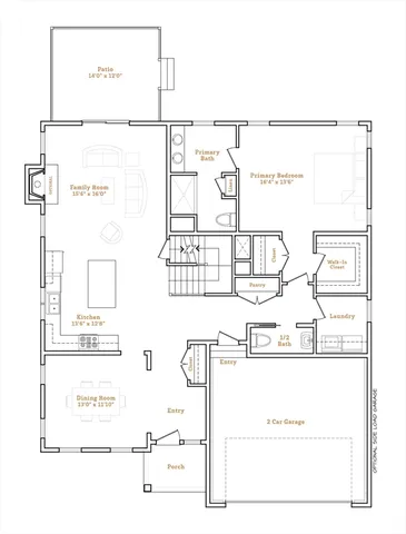 a picture of a room with a bench