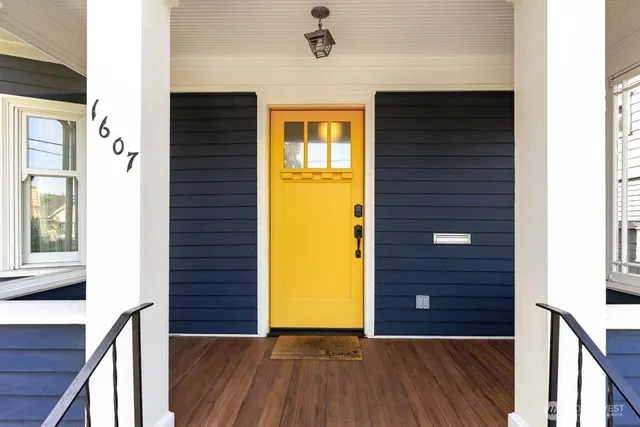 a view of front door of house