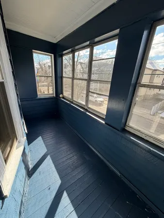 a view of stair with an empty room