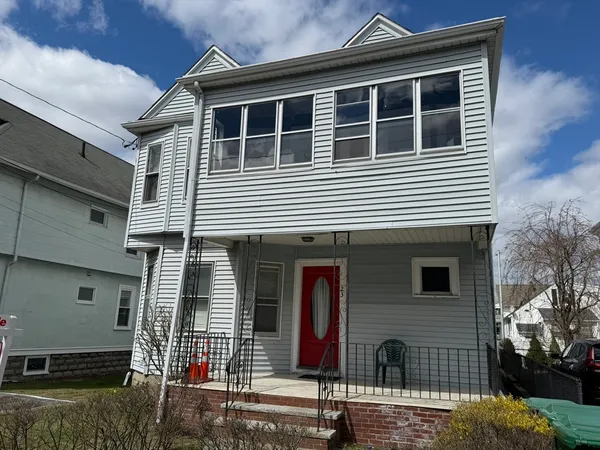 a front view of a house