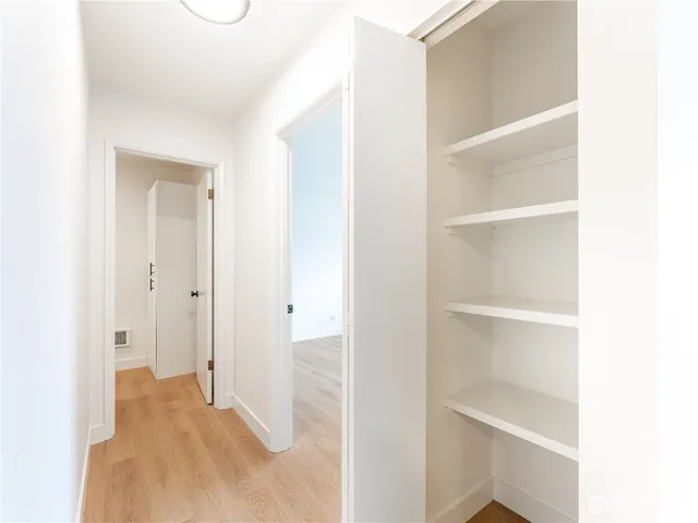 a view of a room with closet