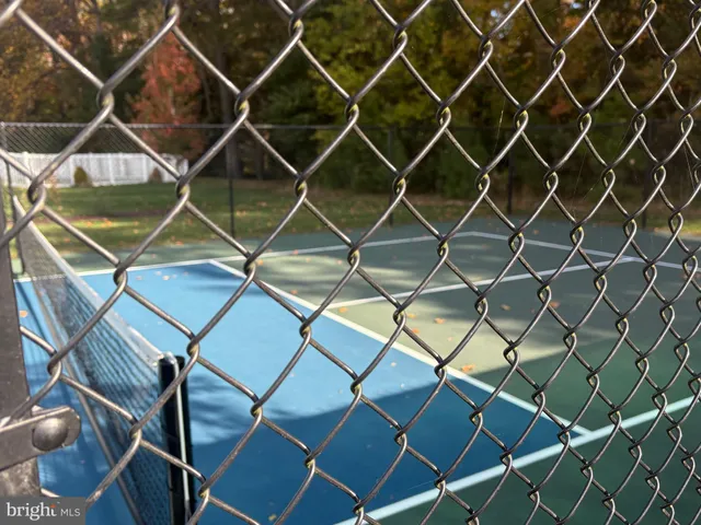 an outdoor space with a gate