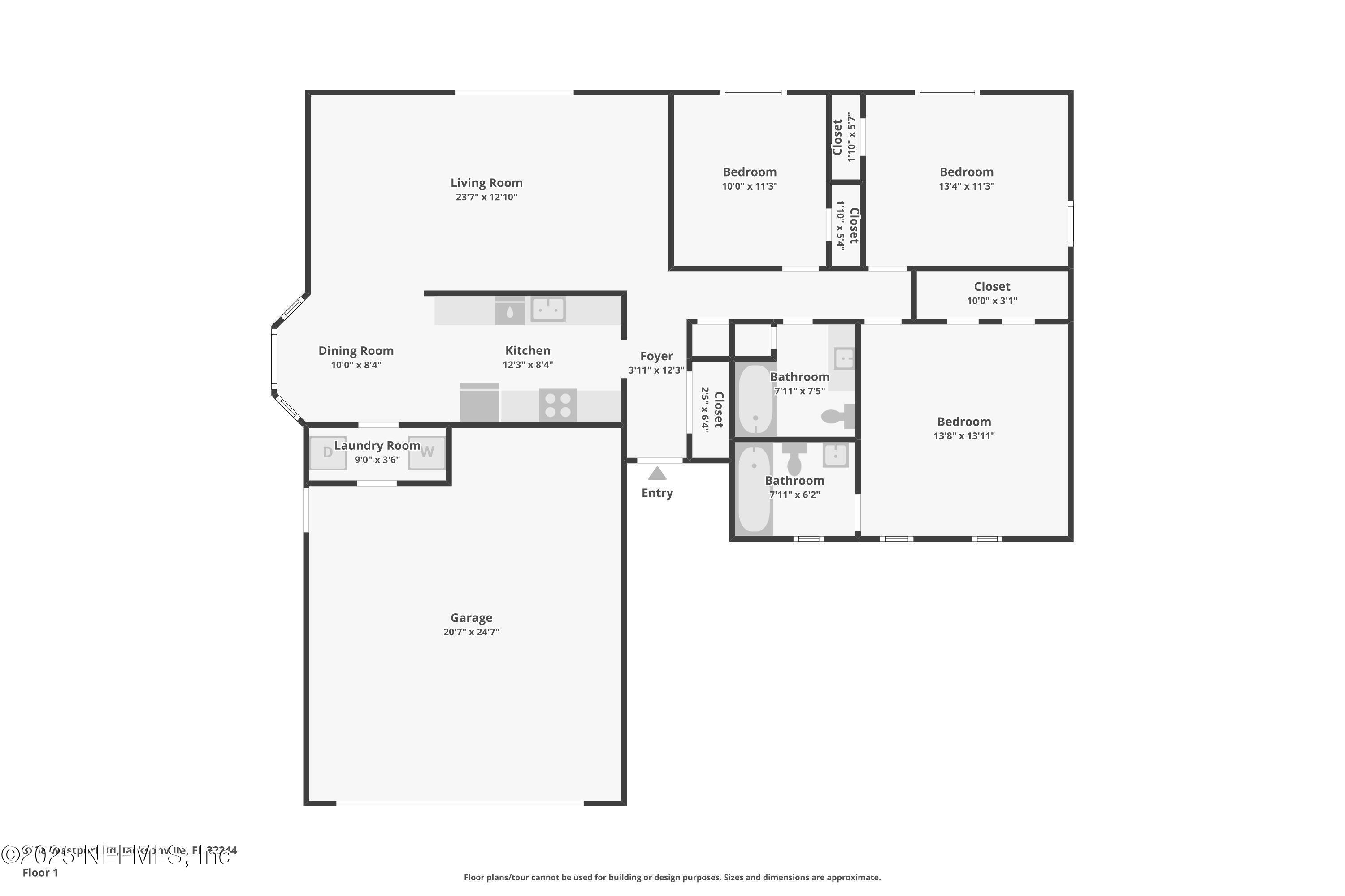 8138 Westport Road Jacksonville, FL 32244 - Photo 45 of 45 a picture of floor plan