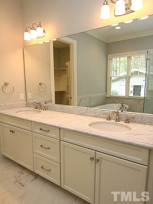 3341 Hampton Road Raleigh, NC 27607 - Photo 14 of 25 a bathroom with a granite countertop sink double and mirror