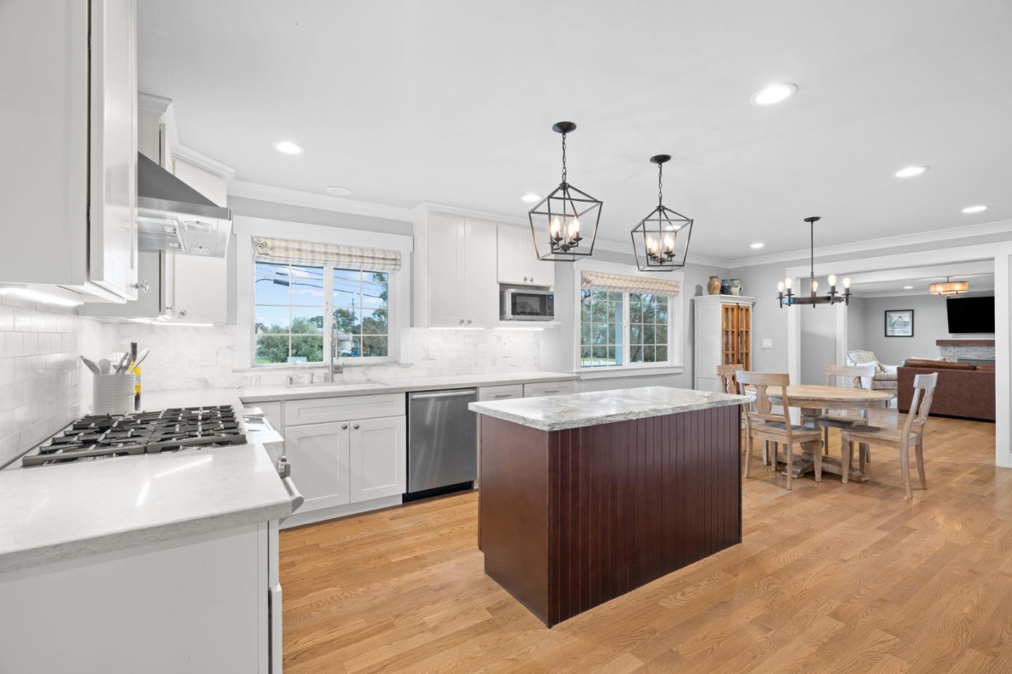 2985 Roop Road Gilroy, CA 95020 - Photo 3 of 41 a kitchen with granite countertop a sink stove and cabinets
