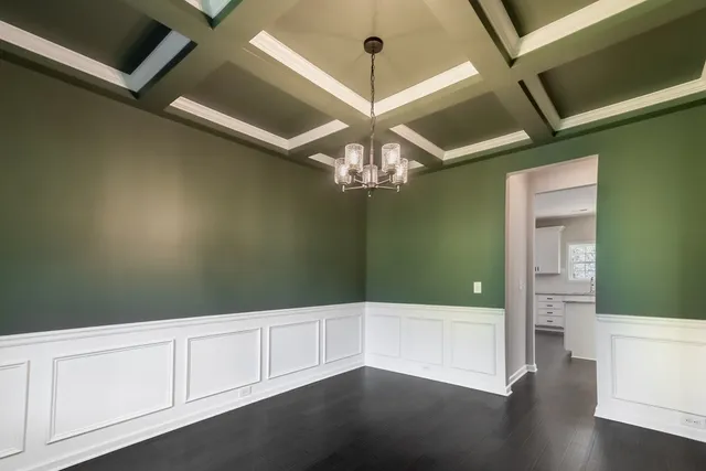 a hallway with windows