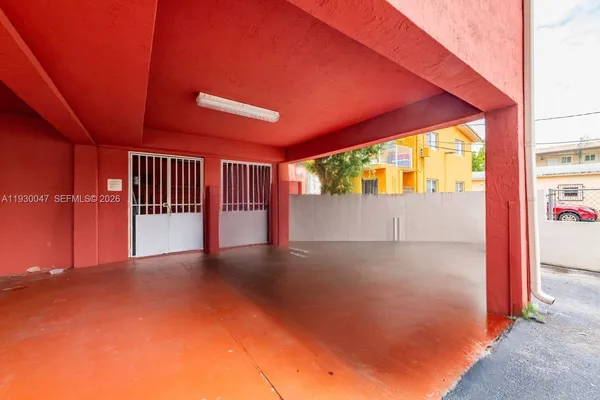 a car parked in front of a building