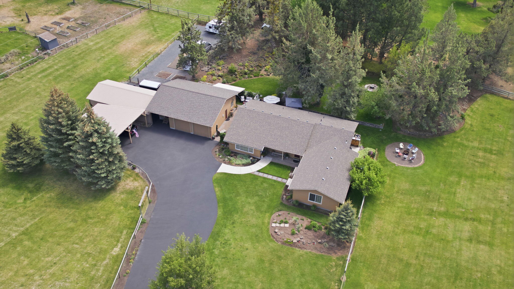 22539 Martee Lane Bend, OR 97701 - Photo 2 of 54 an aerial view of a house with garden space and street view