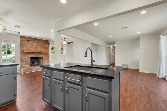 a picture of a wall with a large screen