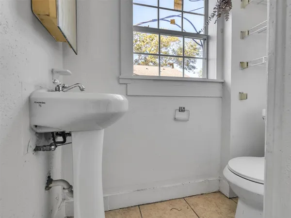 a view of a bathroom from a bathroom