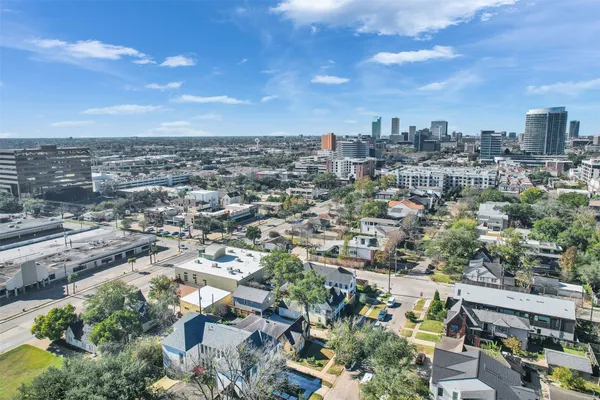 an aerial view of a city