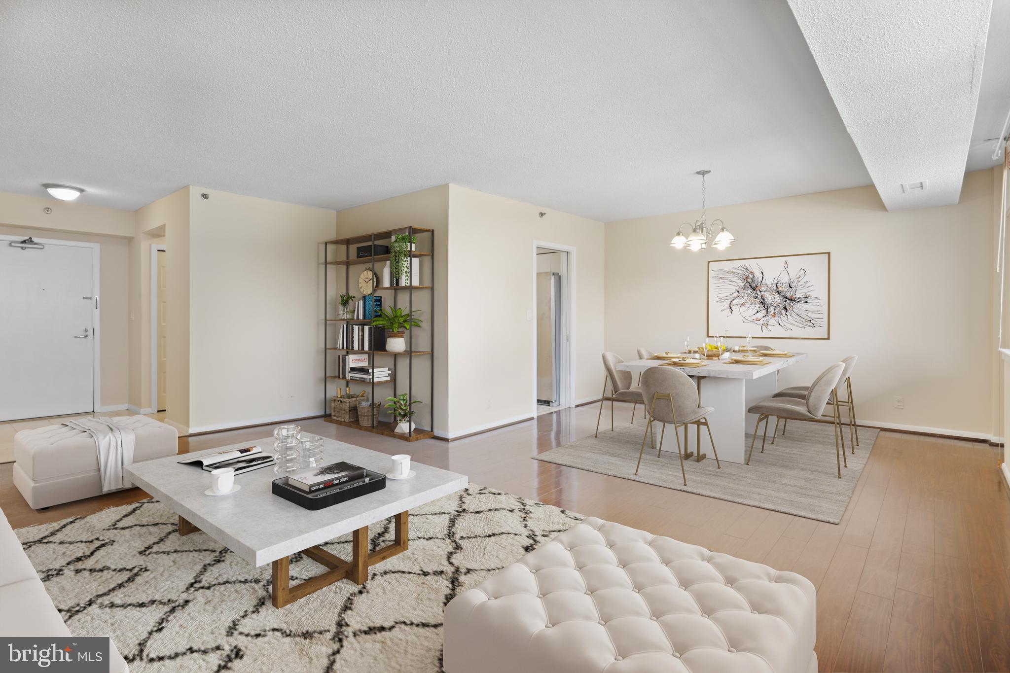 5501 Seminary Road, Unit 603S Falls Church, VA 22041 - Photo 14 of 44 Living / Dining Virtually Staged