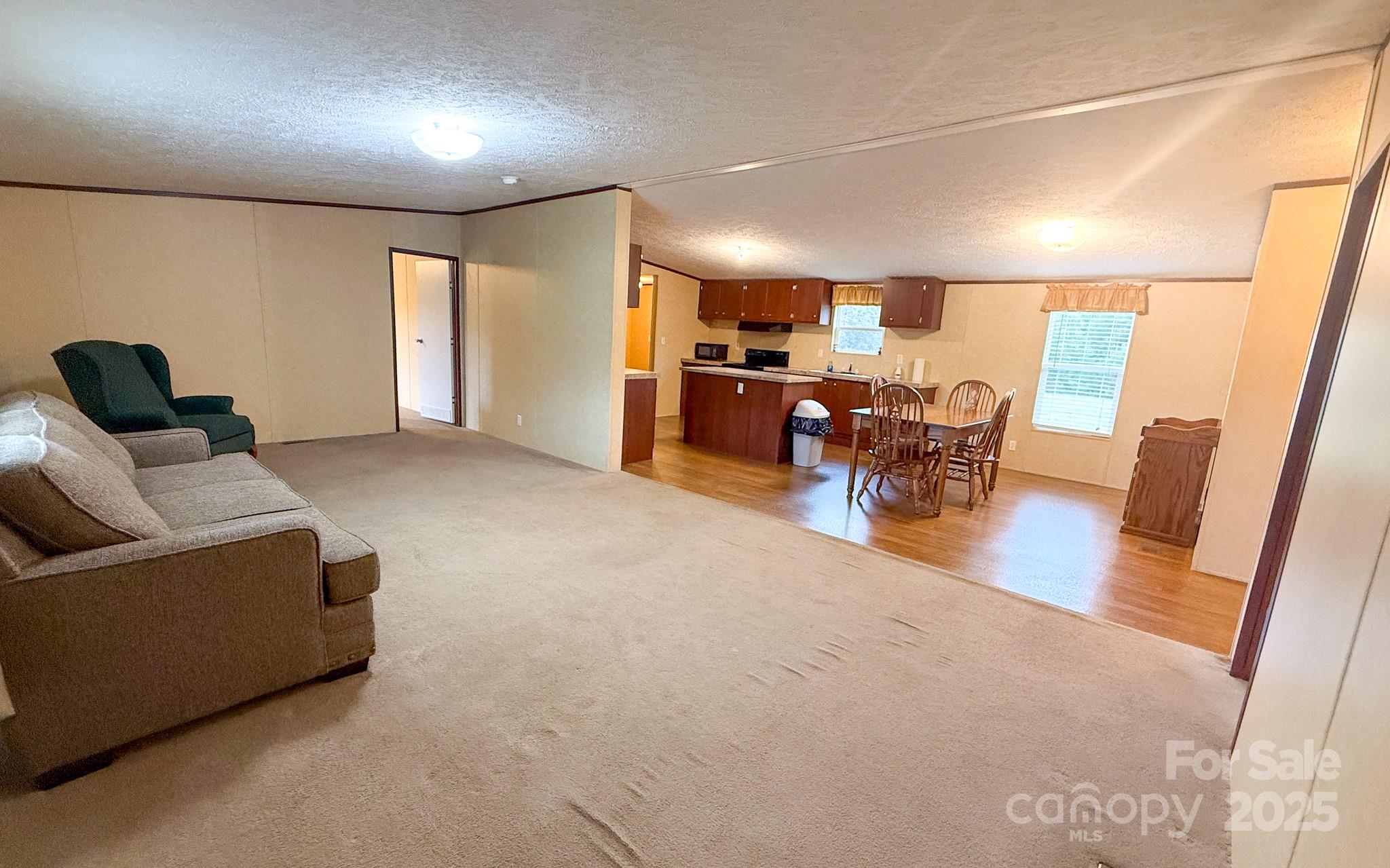 4559 Union Highway Gaffney, SC 29340 - Photo 5 of 23 a living room with furniture and a dining table with kitchen view