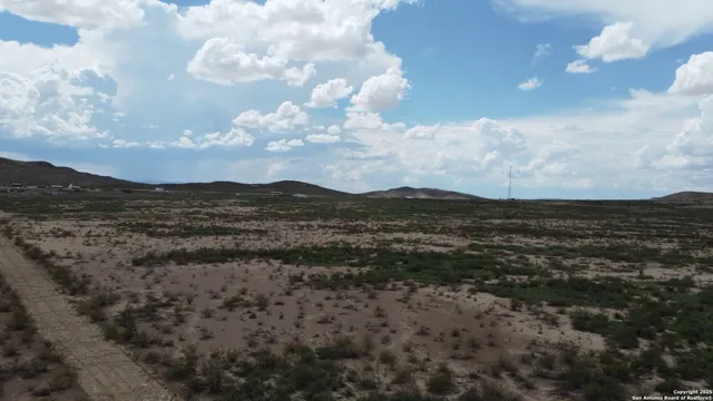 a view of a city with mountains in the background