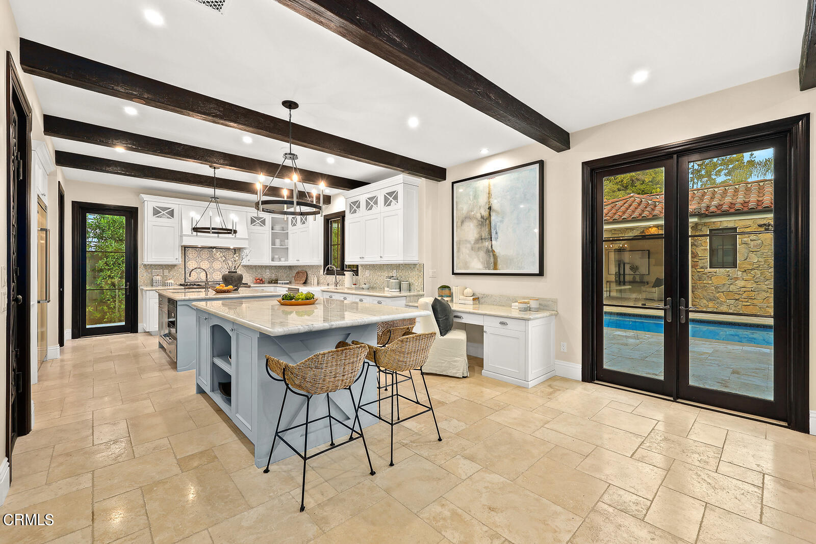 675 Elliott Drive Pasadena, CA 91106 - Photo 12 of 39 a large white kitchen with a large window