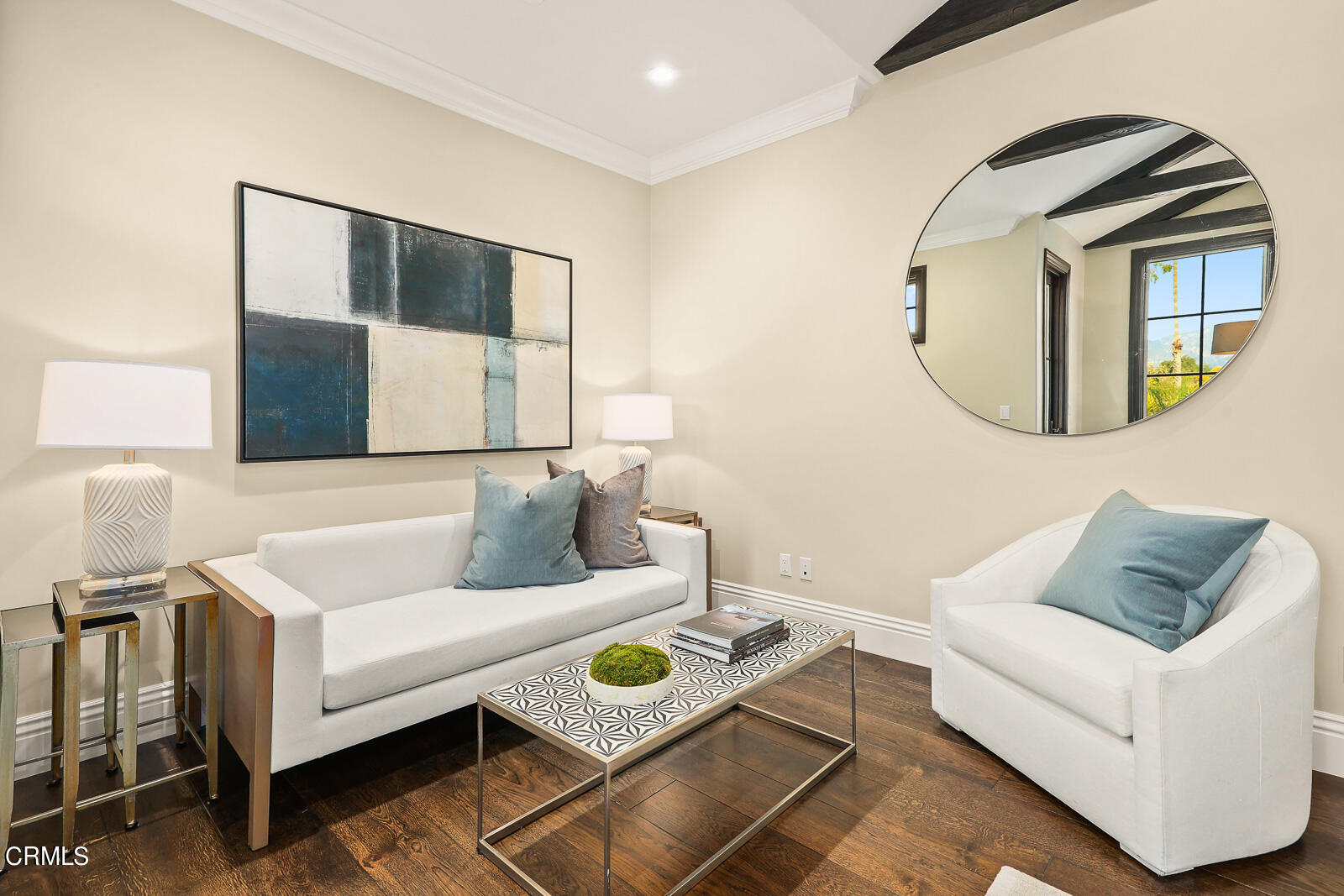 675 Elliott Drive Pasadena, CA 91106 - Photo 14 of 39 a living room with furniture and a mirror