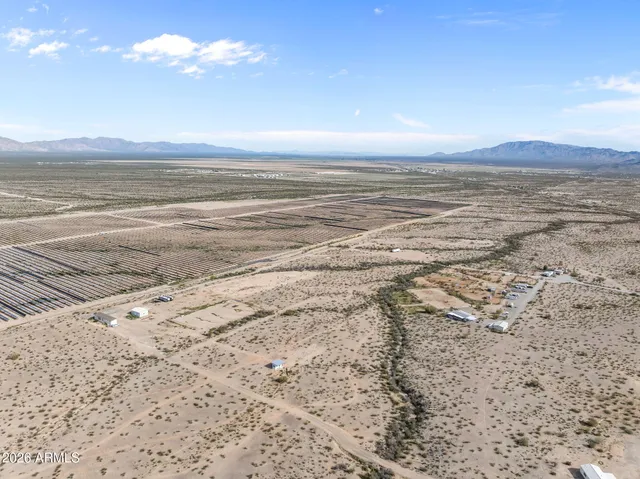 a view of a outside space and a mountain view