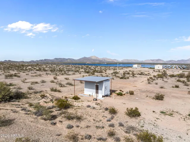 a view of lake with mountain