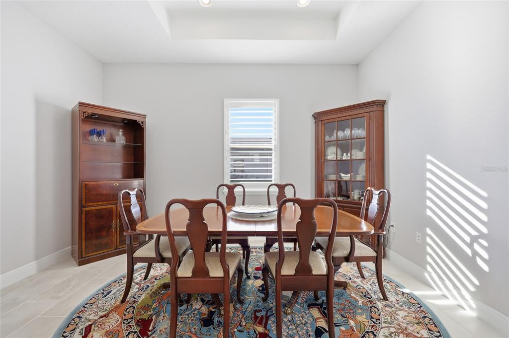 2154 Wallingford Loop Mount Mount Dora, FL 32757 - Photo 11 of 52 a view of a dining room with furniture and chandelier