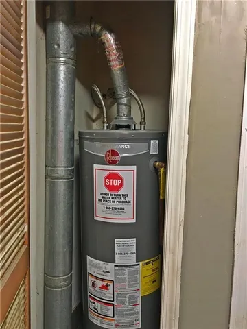 a view of water heater room