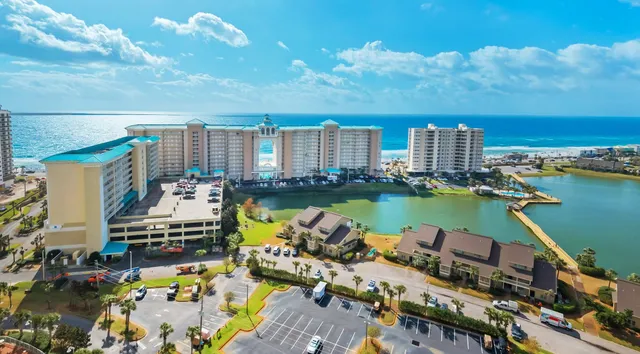 a view of a lake with outdoor space