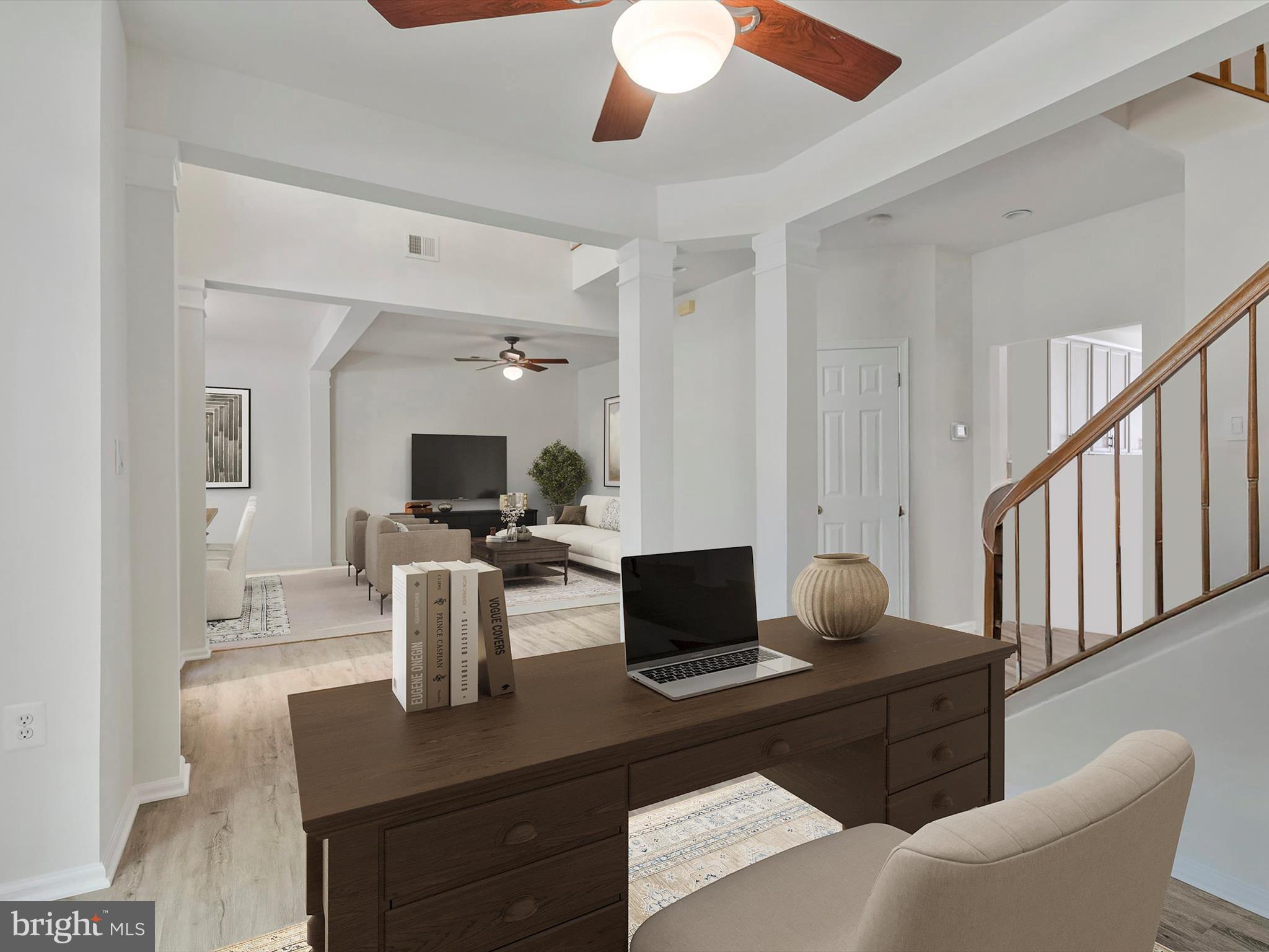 20964 Albion Lane Ashburn, VA 20147 - Photo 6 of 34 Virtually staged Den/Office on Main Lvl