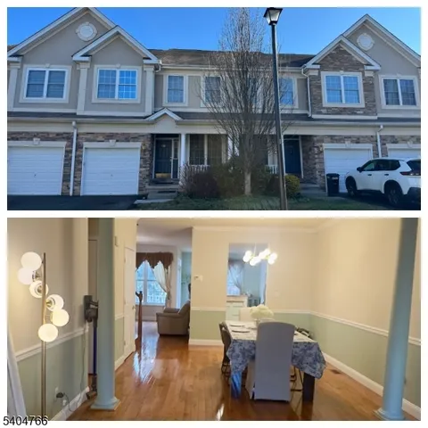 a view of a building from a living room