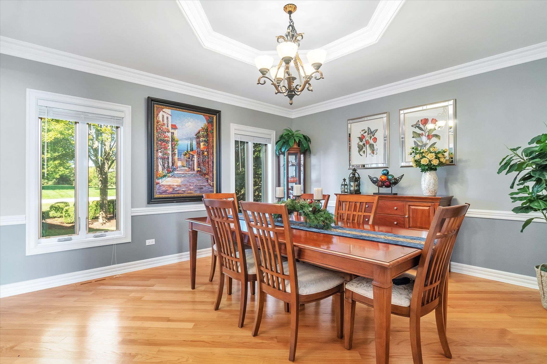 12535 Bellingham Road Caledonia, IL 61011 - Photo 17 of 57 a view of a dining room with furniture window and wooden floor