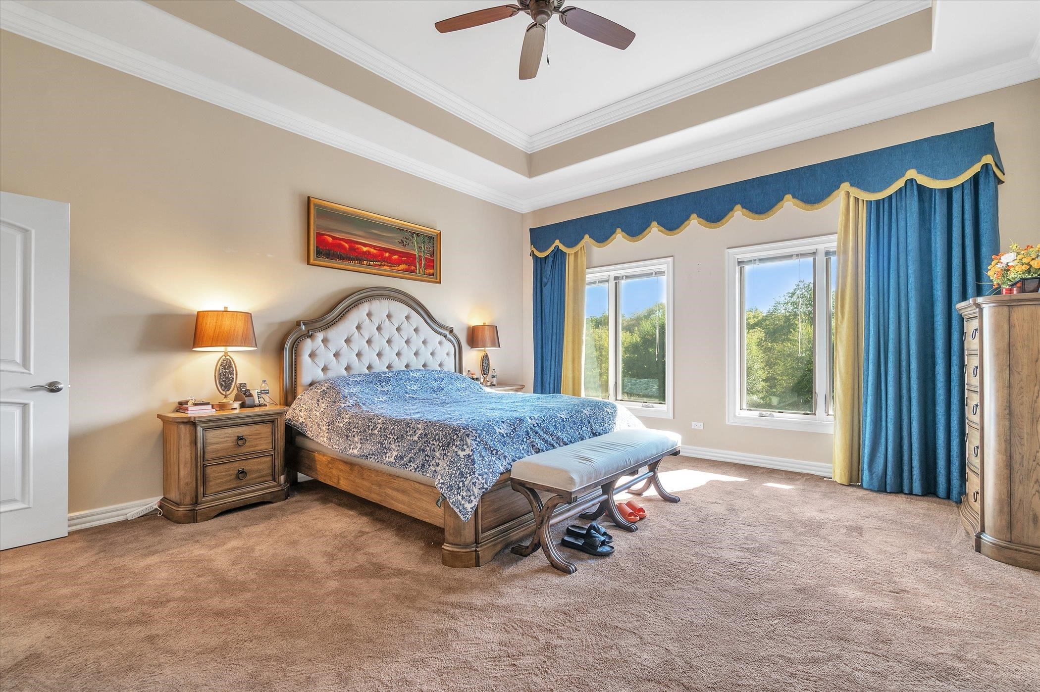12535 Bellingham Road Caledonia, IL 61011 - Photo 24 of 57 a living room with a bed furniture and a large window