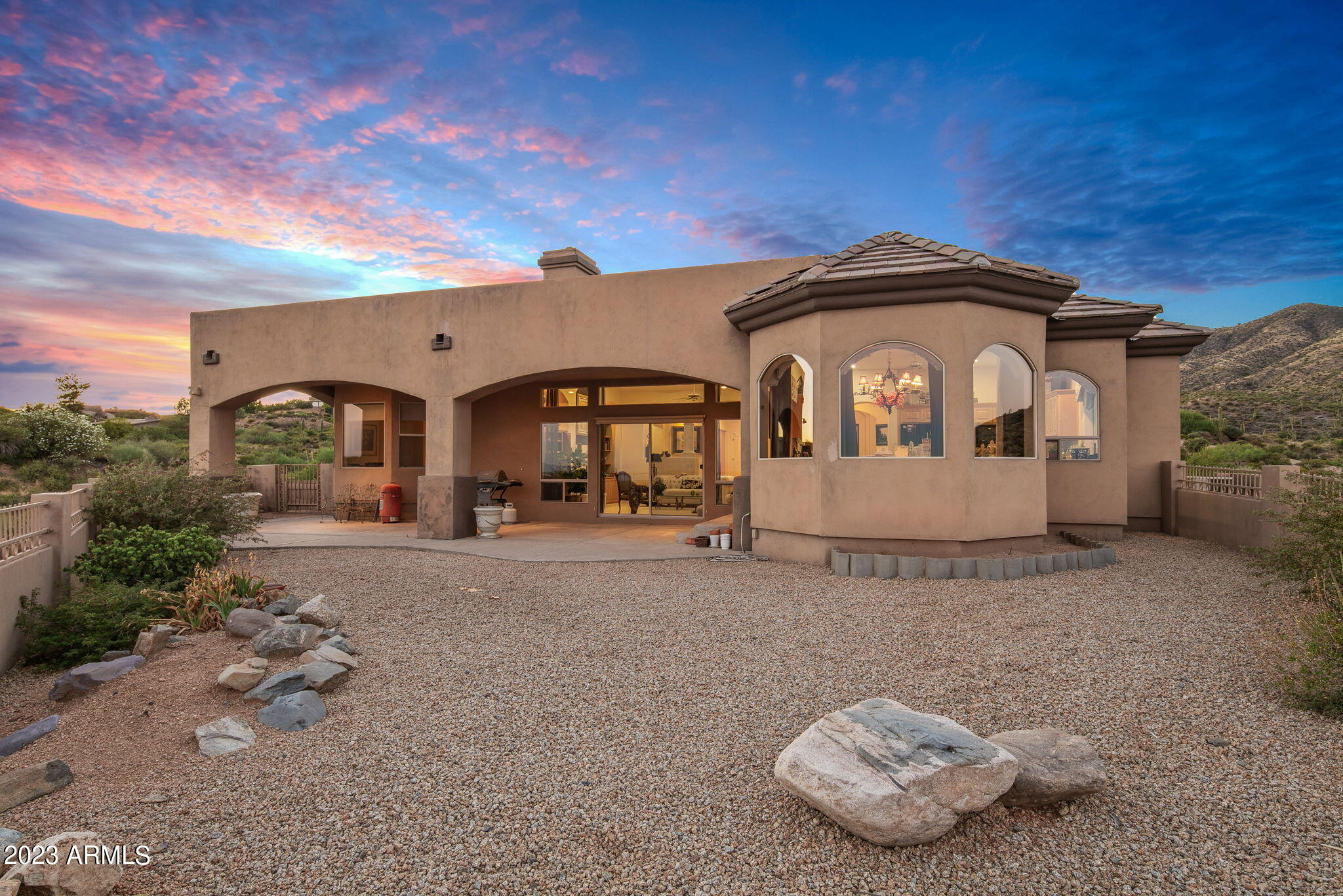 11519 East Blue Wash Road Scottsdale, AZ 85262 - Photo 13 of 42 a front view of a house with a yard