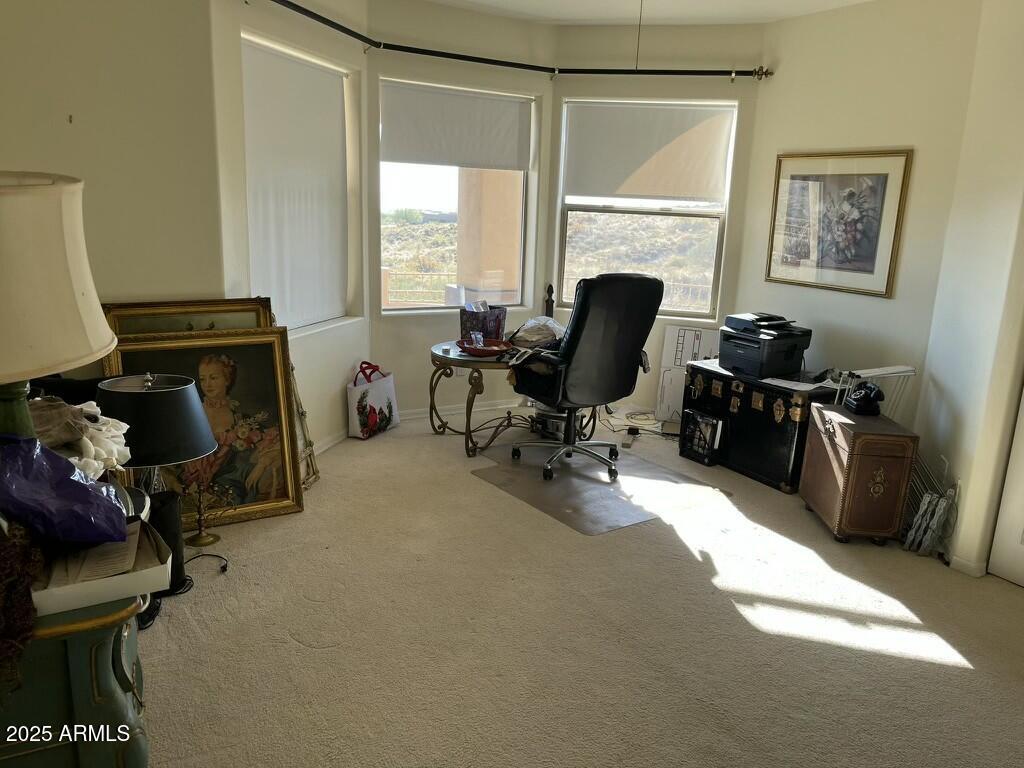 11519 East Blue Wash Road Scottsdale, AZ 85262 - Photo 36 of 42 a view of a workspace with furniture and a window