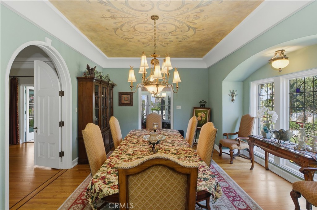 2855 McAllister Street Riverside, CA 92503 - Photo 36 of 75 a view of a dining room with furniture and chandelier
