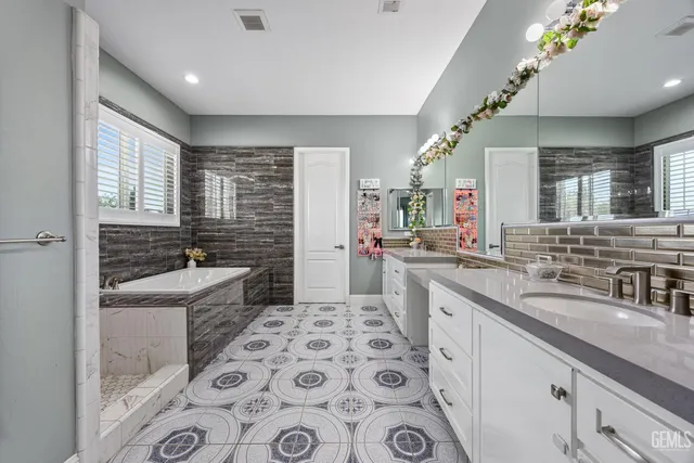 a bedroom with a bed and furniture