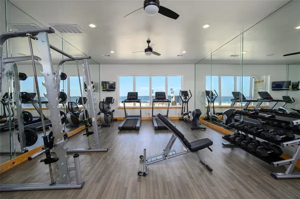 a view of a street with a building in the background