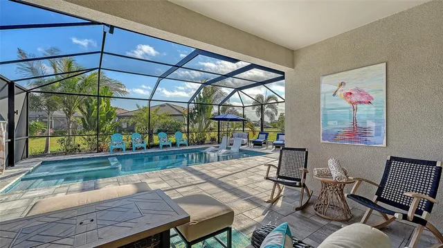 a view of a garden with a tree