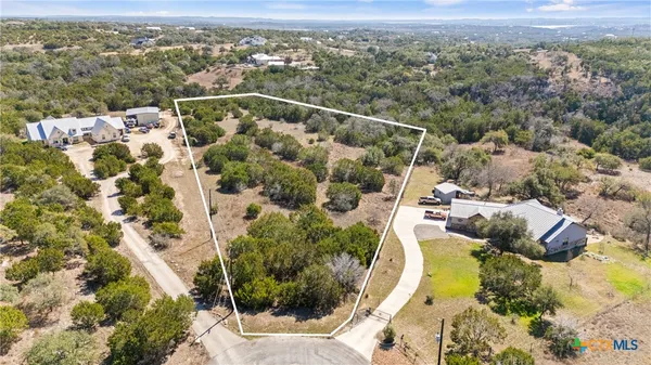 a view of a big yard with lots of trees