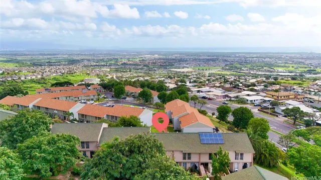 an aerial view of multiple house