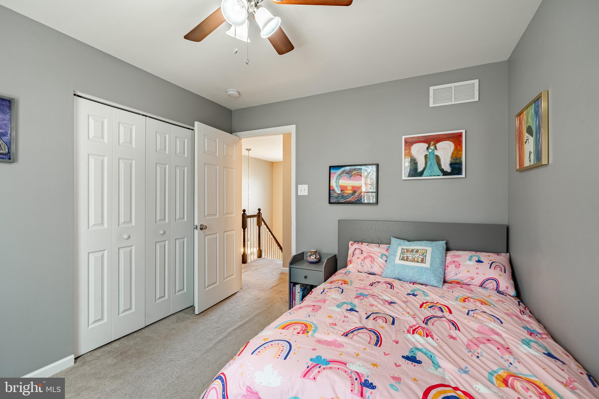 1345 Northumberland Road Coatesville, PA 19320 - Photo 37 of 52 a bedroom with a bed and a chandelier