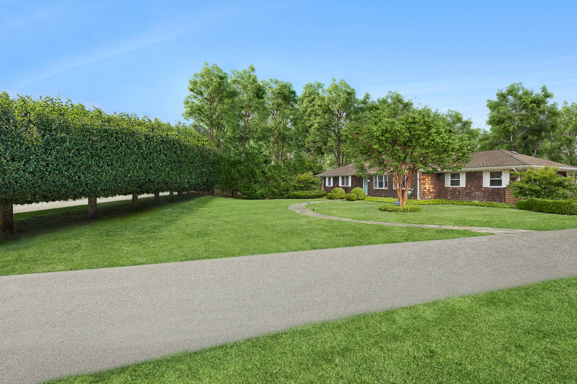 5 Coves End Lane Sag Harbor, NY 11963 - Photo 20 of 26 a view of a house with a big yard