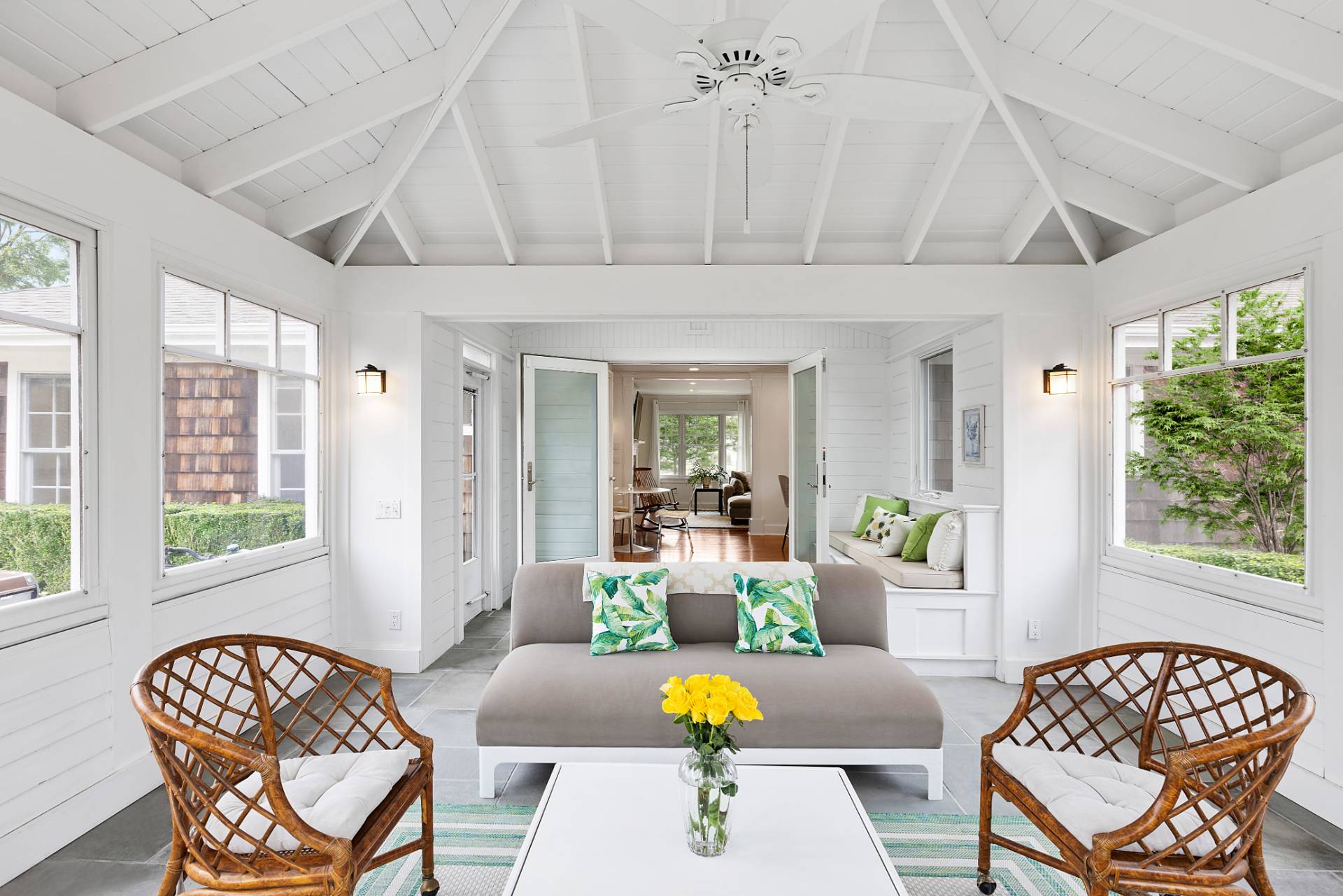 5 Coves End Lane Sag Harbor, NY 11963 - Photo 7 of 26 a living room with furniture a chandelier and a window