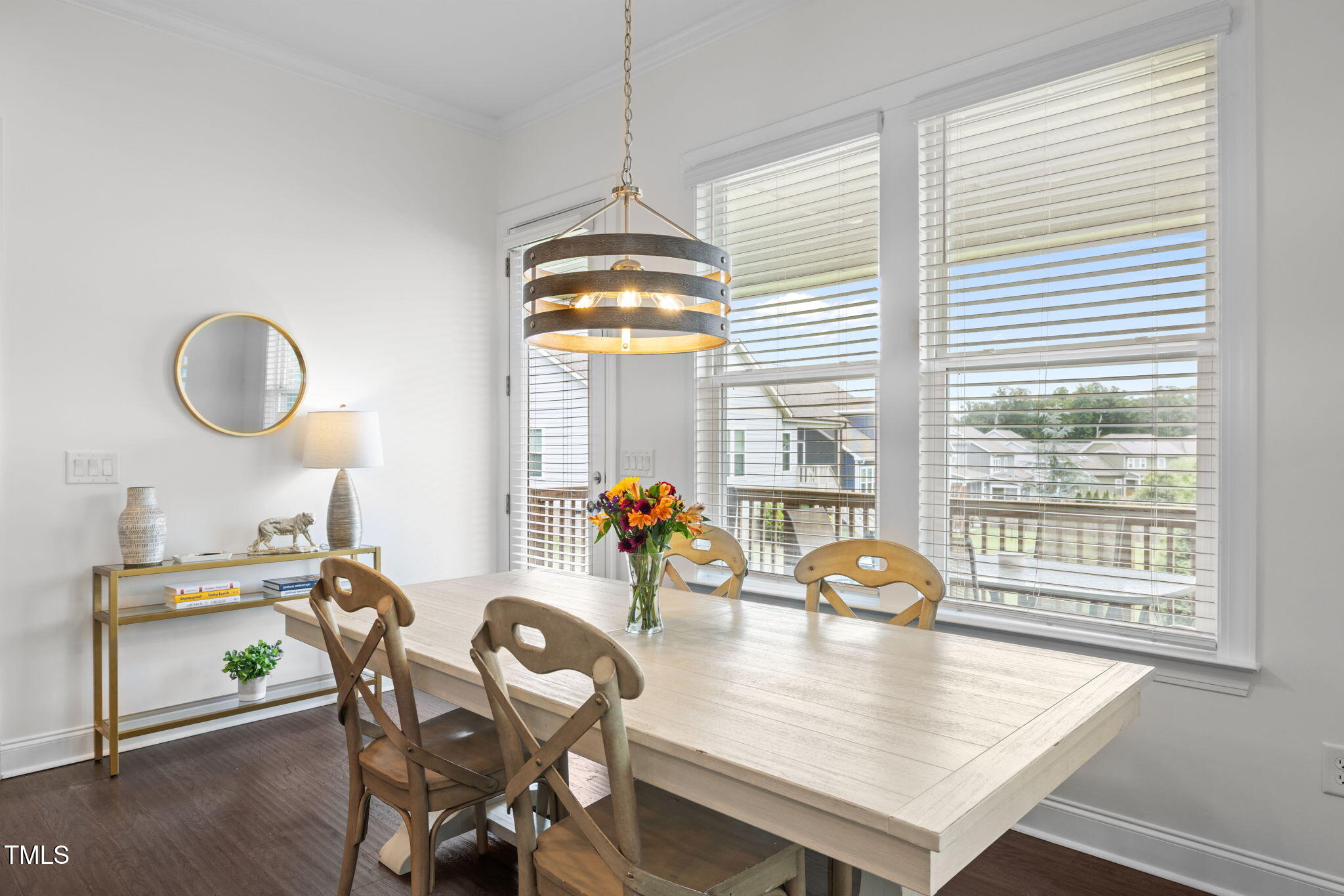 1606 Spring Overlook Lane Hillsborough, NC 27278 - Photo 17 of 56 a view of a dining room with furniture window and outside view