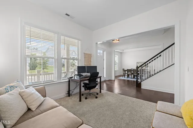 a view of a hallway with closet
