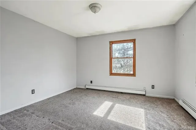 an empty room with a window