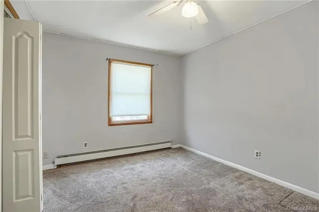 an empty room with a window