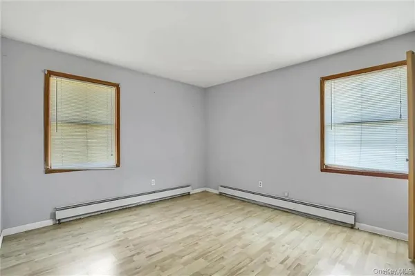 an empty room with a window