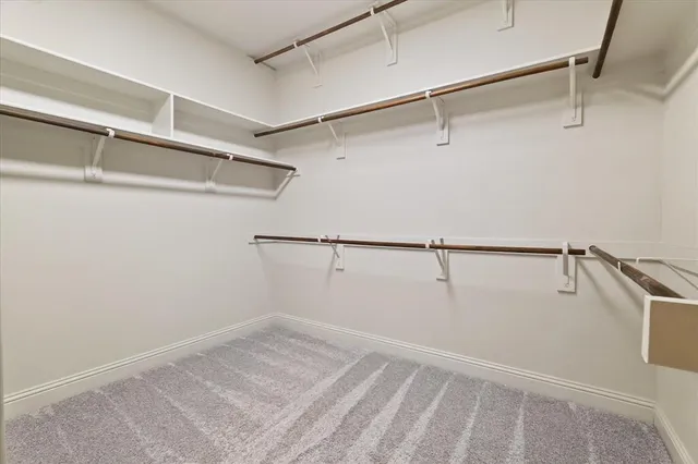 a view of small space with racks on the wall