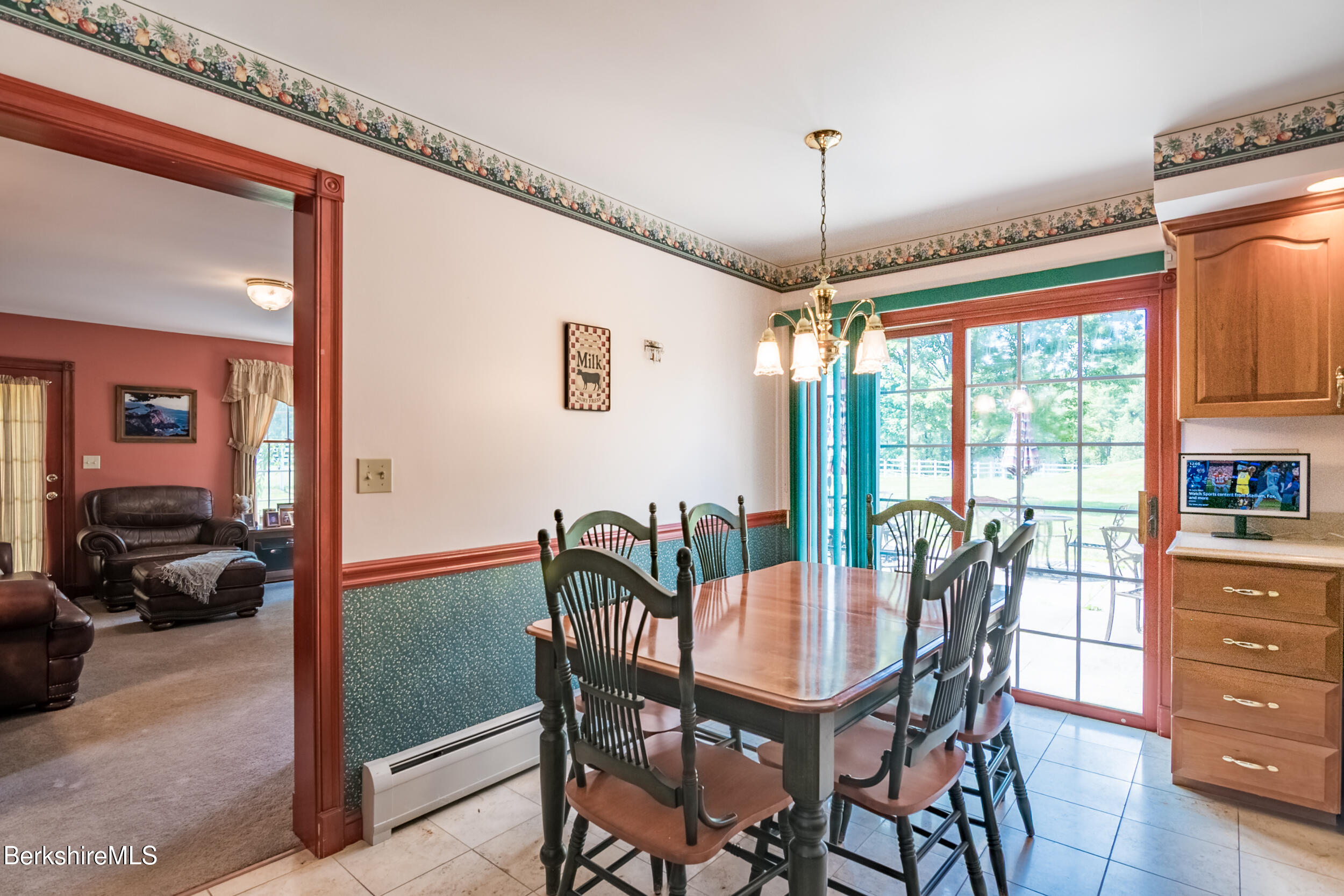 31 N Road Chesterfield, MA 01012 - Photo 25 of 50 a view of a dining room with furniture window and outside view