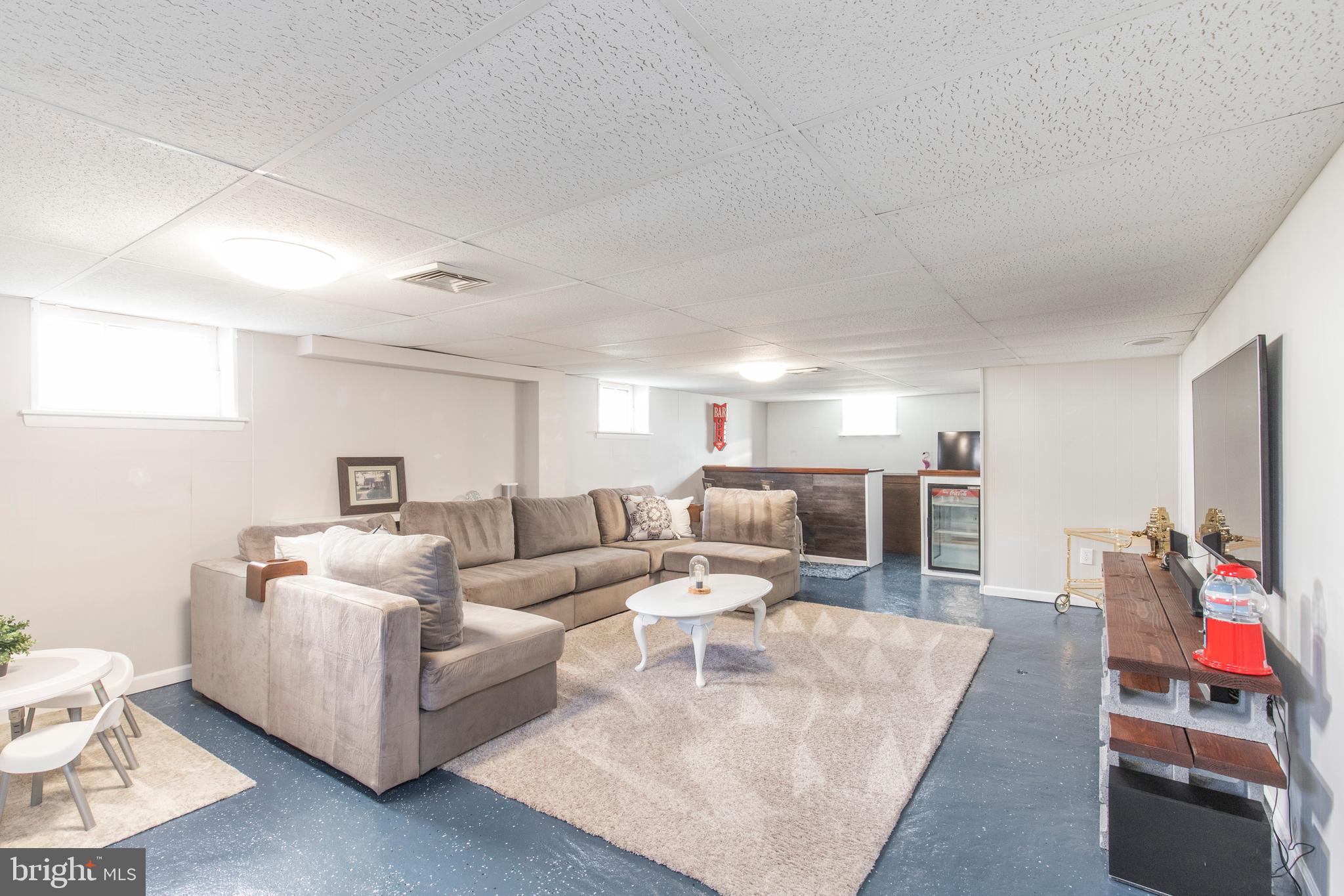 2950 Old Cedar Grove Road Broomall, PA 19008 - Photo 21 of 35 Partially finished basement with wet bar + 1/2 BA