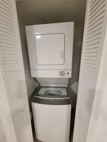 a view of small space with racks on the wall